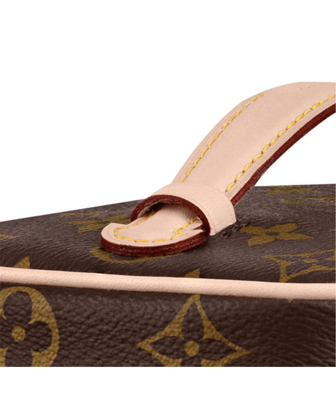 LOUIS VUITTON Коричневая кожаная сумка через плечо, фото 5
