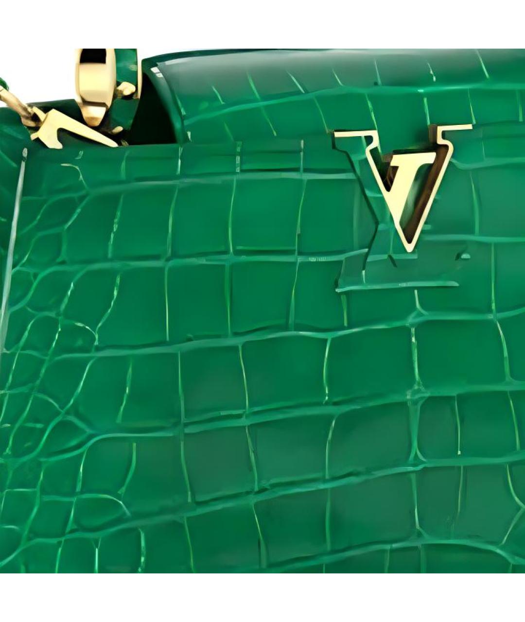 LOUIS VUITTON Зеленая кожаная сумка через плечо, фото 5