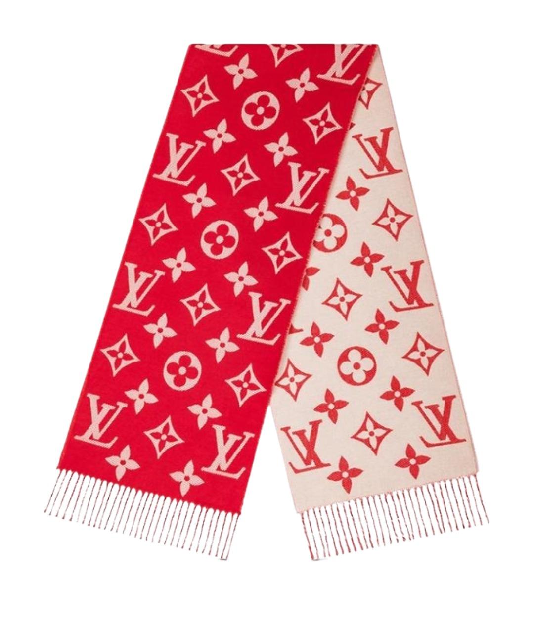 LOUIS VUITTON Красный шарф, фото 1