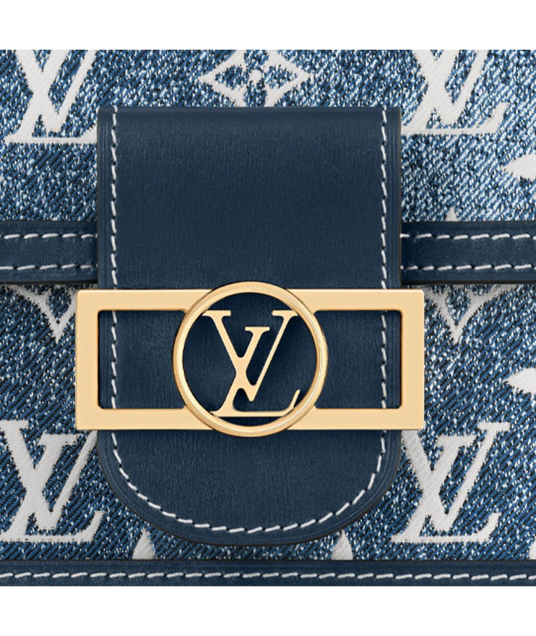 LOUIS VUITTON Синяя деним сумка через плечо, фото 5