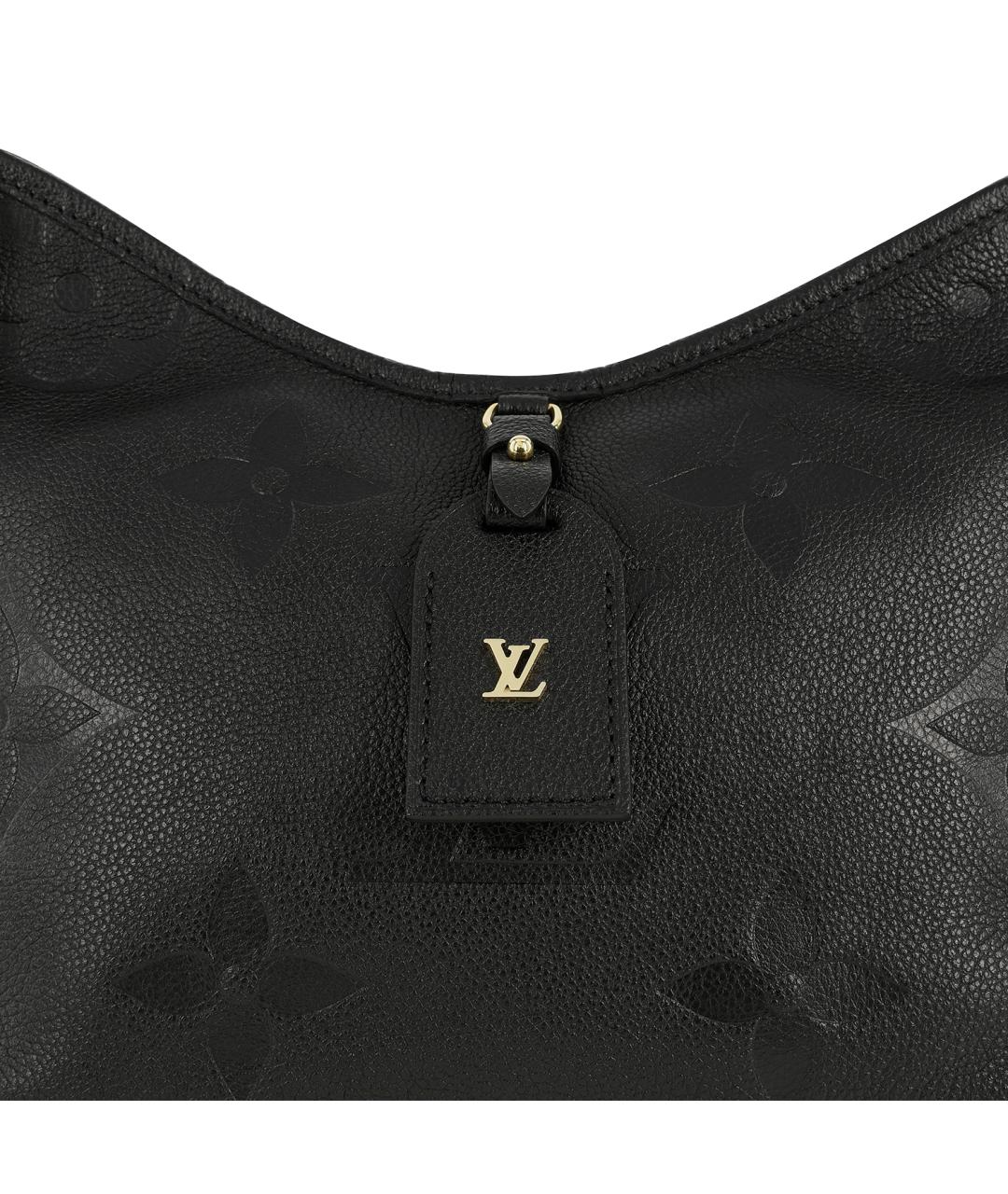 LOUIS VUITTON Черная кожаная сумка через плечо, фото 8