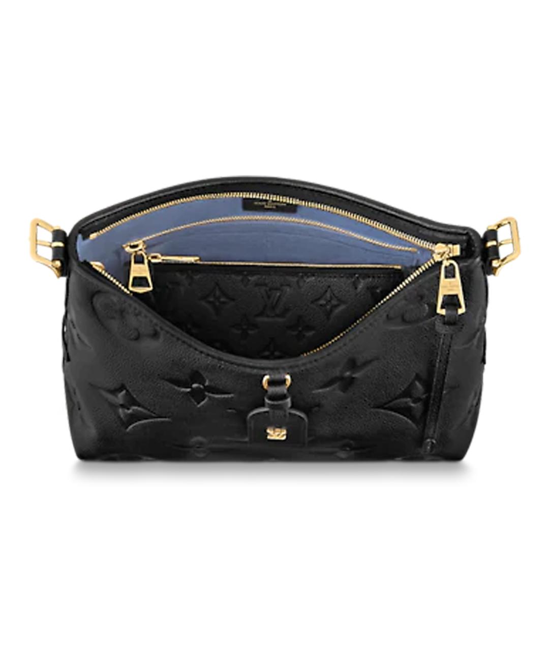 LOUIS VUITTON Черная кожаная сумка через плечо, фото 7