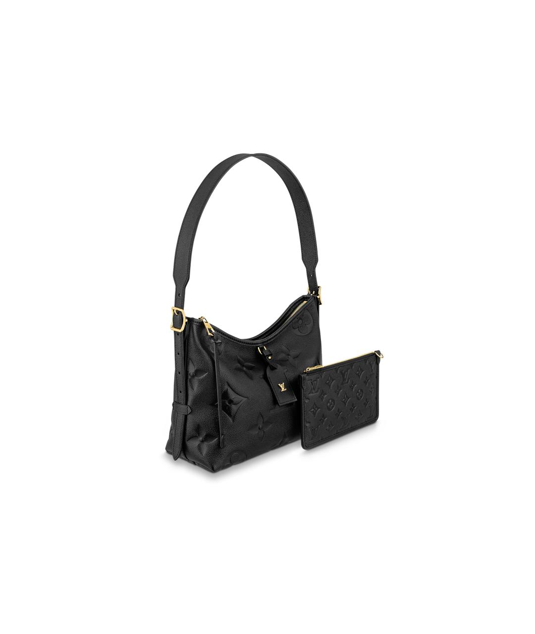 LOUIS VUITTON Черная кожаная сумка через плечо, фото 4