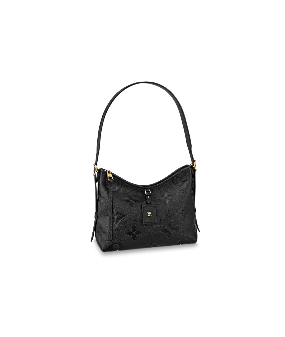 LOUIS VUITTON Черная кожаная сумка через плечо, фото 2