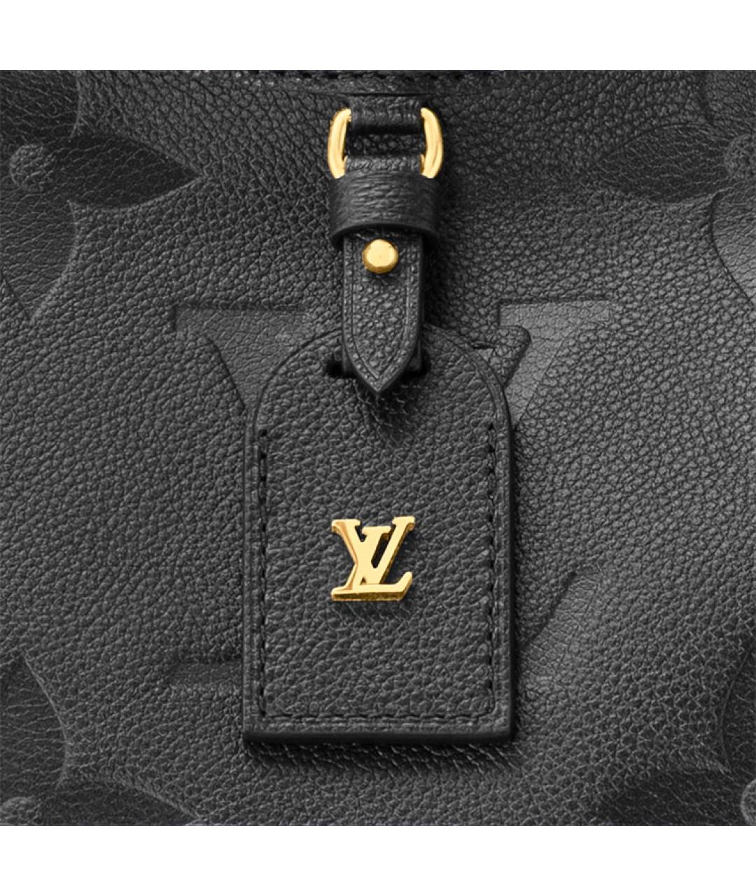 LOUIS VUITTON Черная кожаная сумка через плечо, фото 6