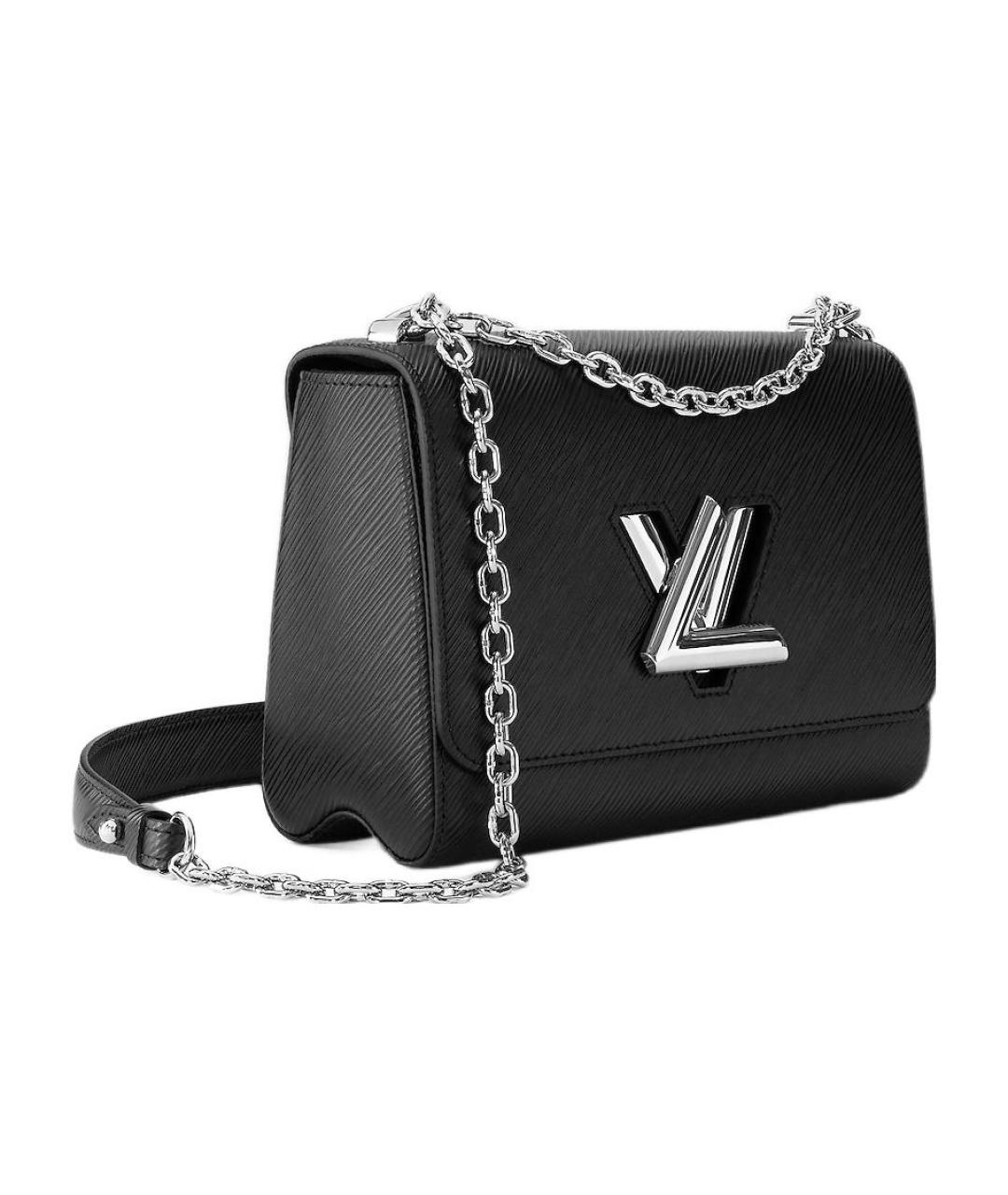 LOUIS VUITTON Черная кожаная сумка через плечо, фото 2