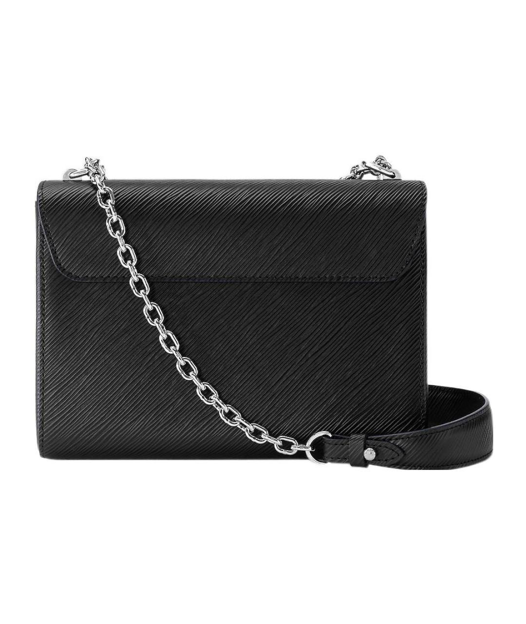 LOUIS VUITTON Черная кожаная сумка через плечо, фото 3