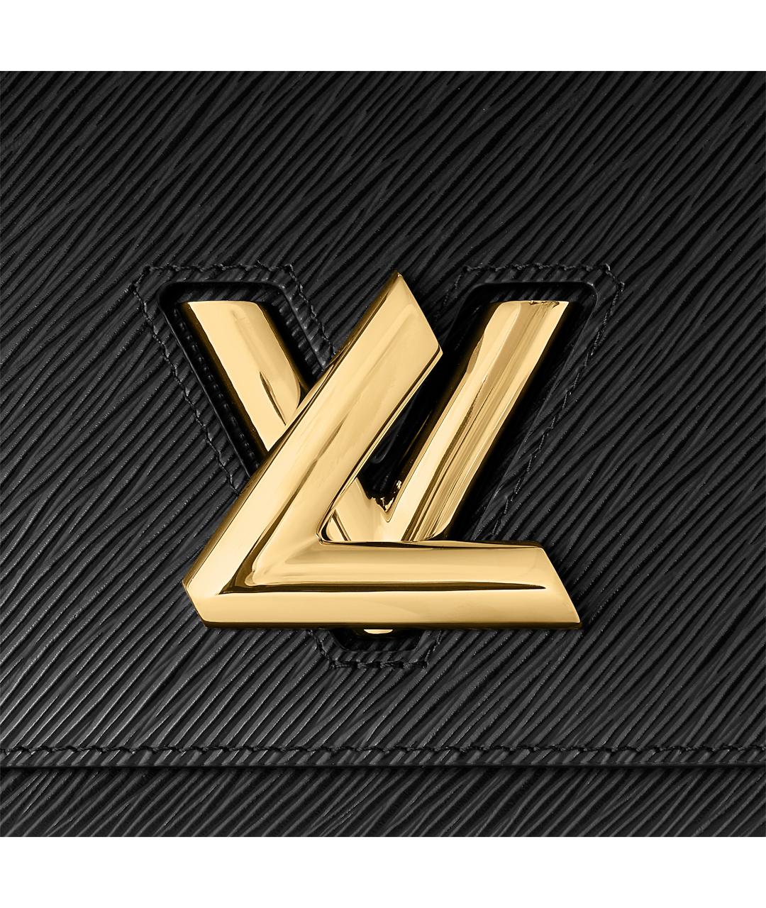 LOUIS VUITTON Черная кожаная сумка через плечо, фото 6