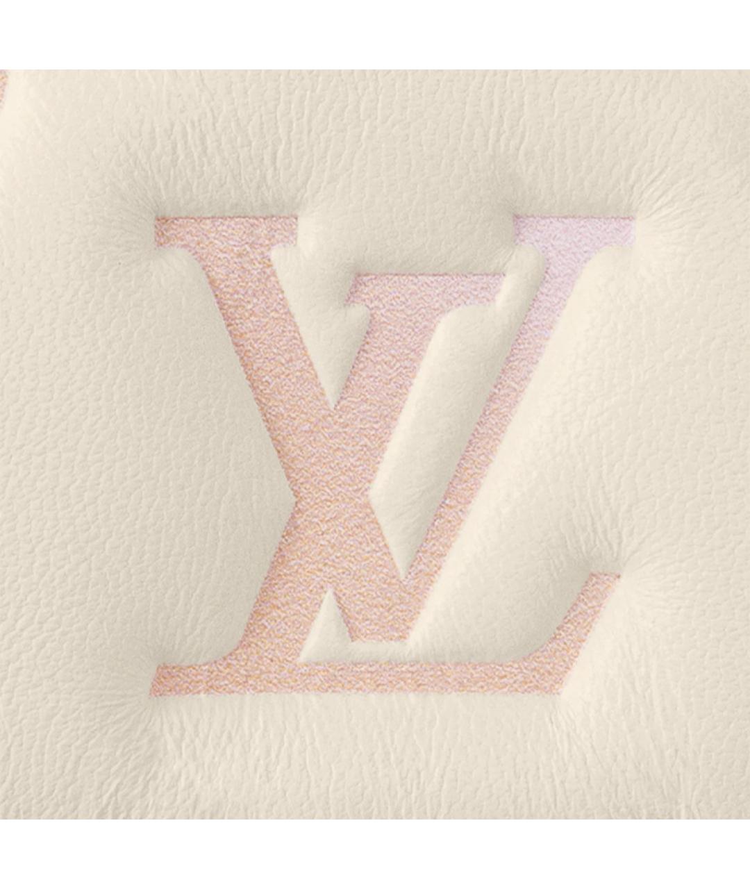 LOUIS VUITTON Бежевая кожаная сумка через плечо, фото 4