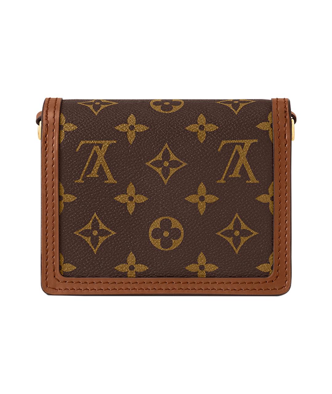 LOUIS VUITTON Коричневая кожаная сумка через плечо, фото 3