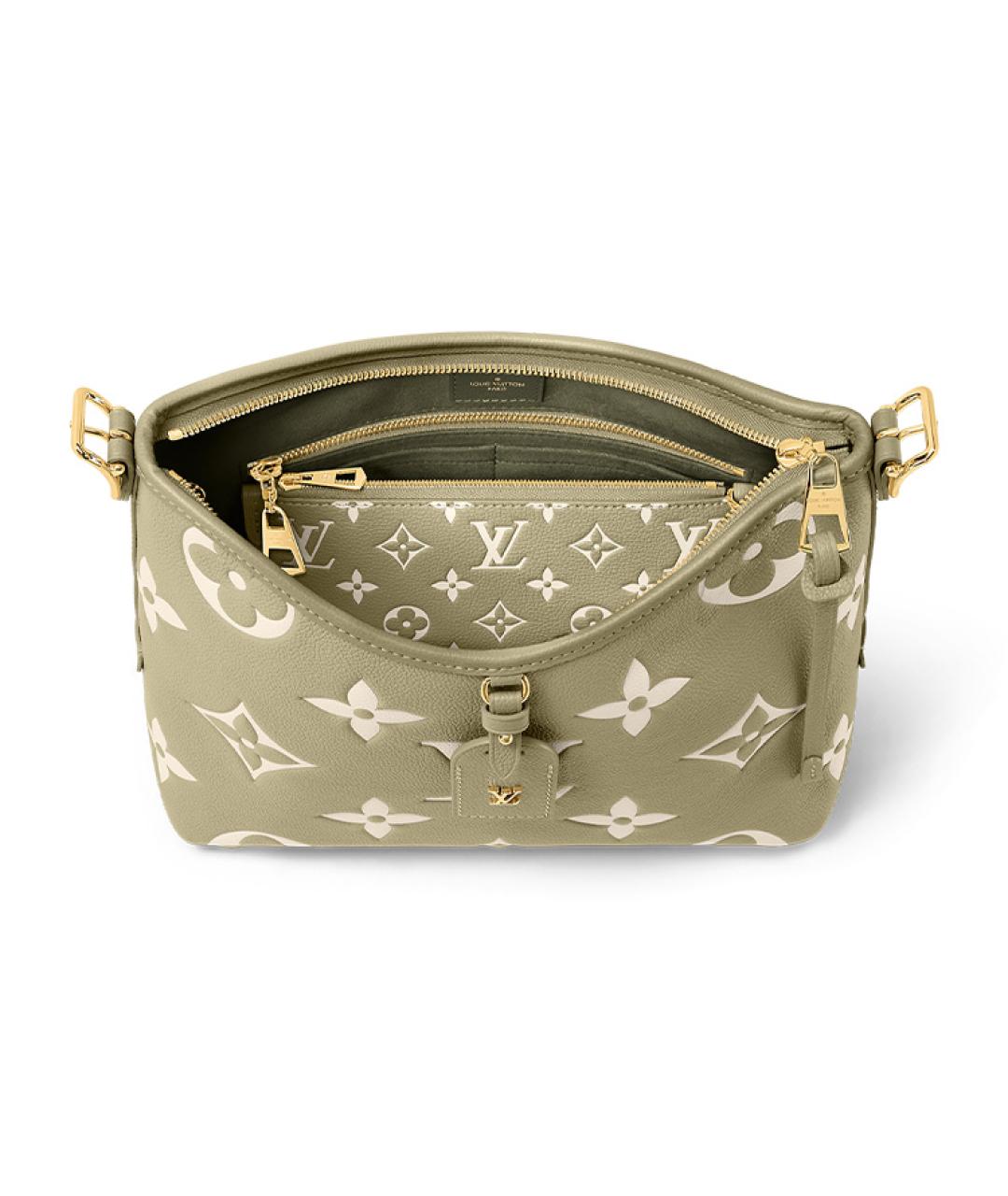 LOUIS VUITTON Хаки кожаная сумка через плечо, фото 4