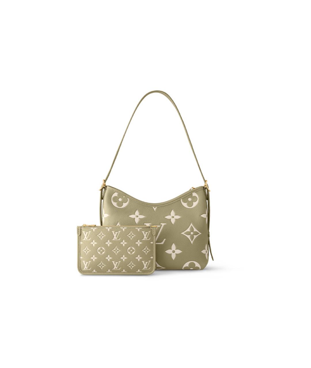 LOUIS VUITTON Хаки кожаная сумка через плечо, фото 2