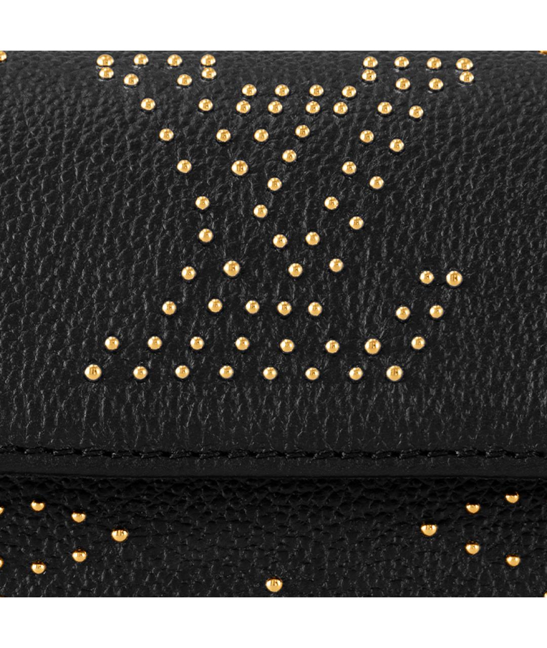 LOUIS VUITTON Черная кожаная сумка через плечо, фото 4