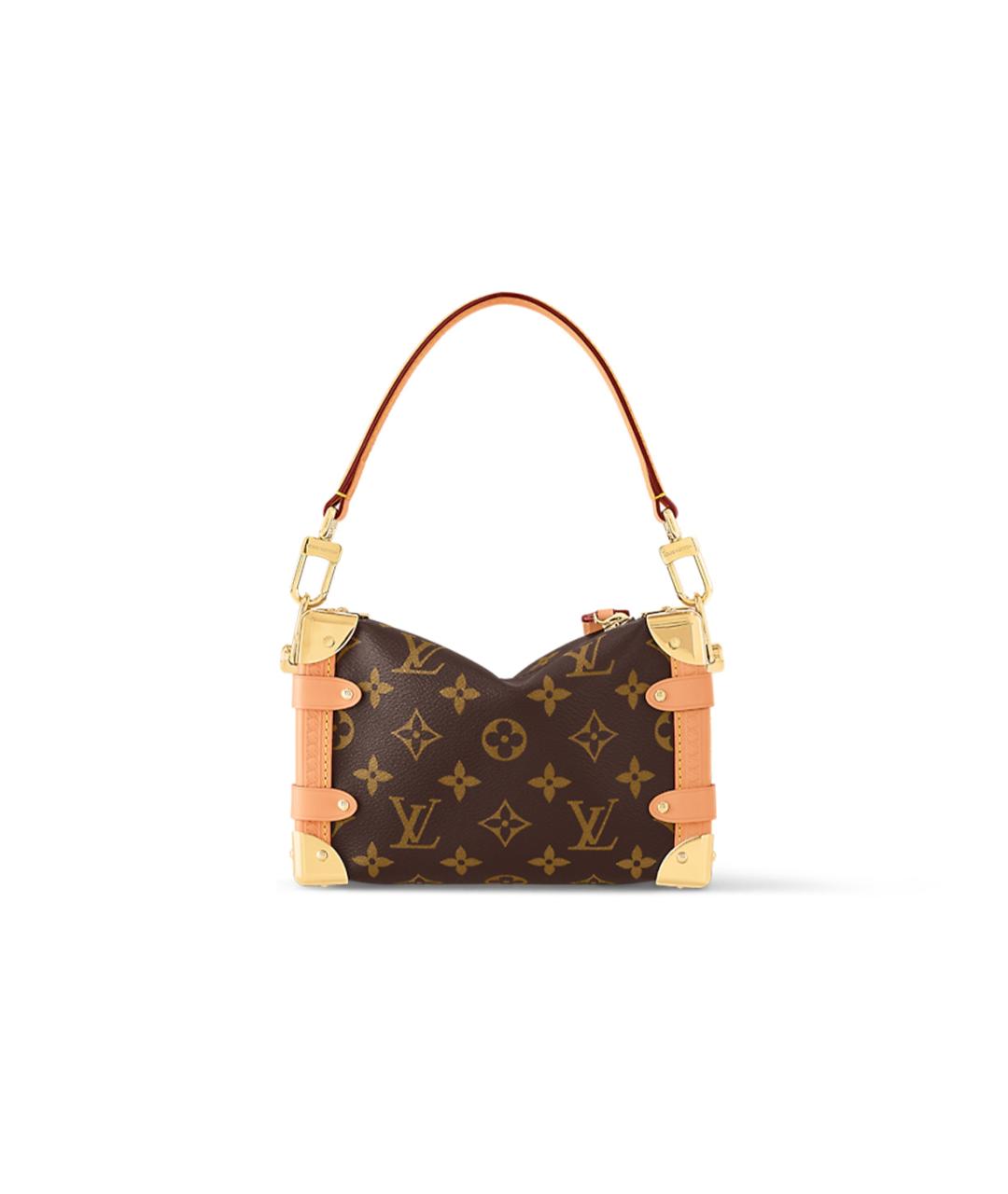 LOUIS VUITTON Коричневая кожаная сумка через плечо, фото 3