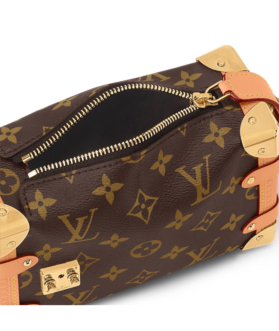 LOUIS VUITTON Коричневая кожаная сумка через плечо, фото 5