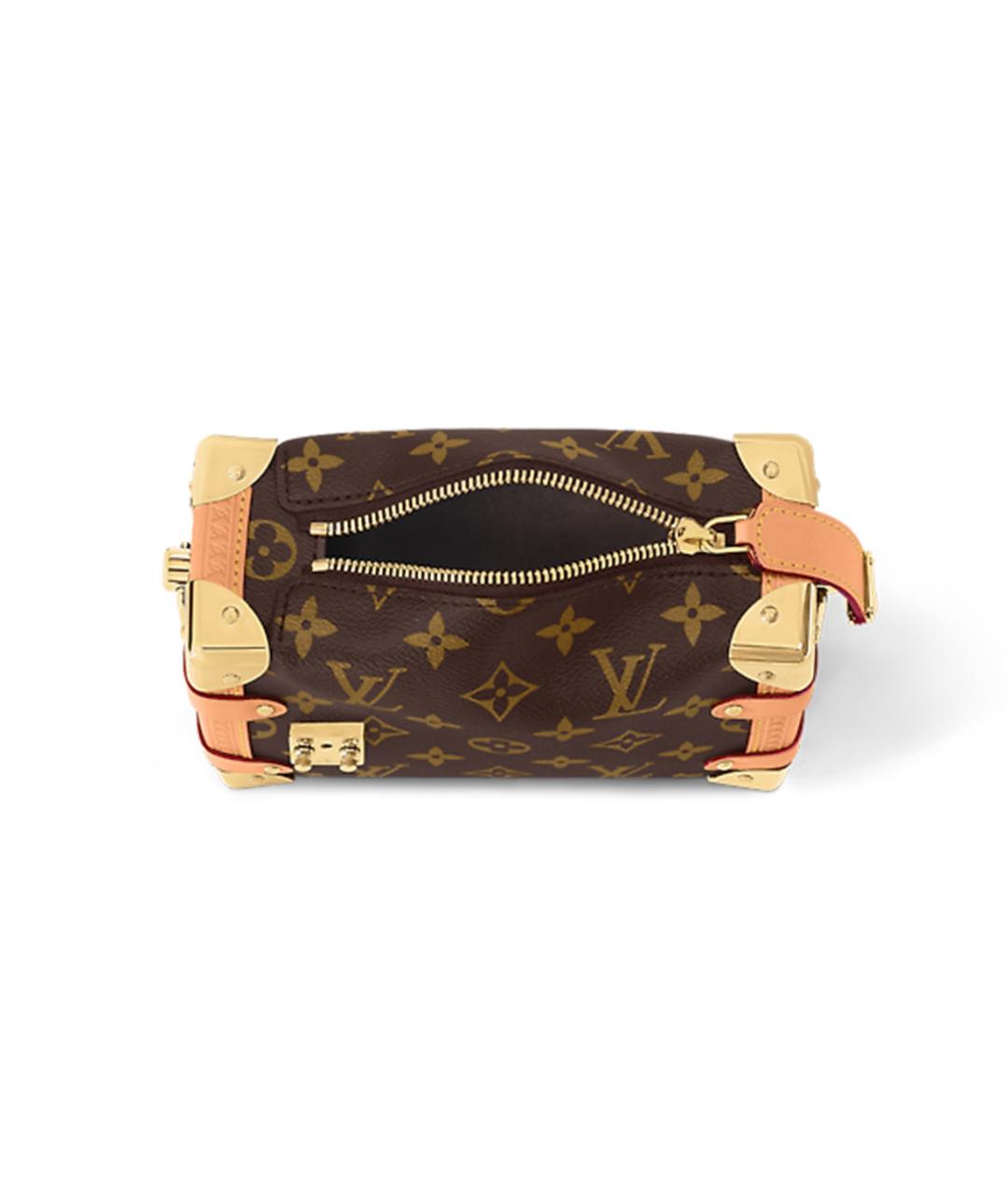 LOUIS VUITTON Коричневая кожаная сумка через плечо, фото 4