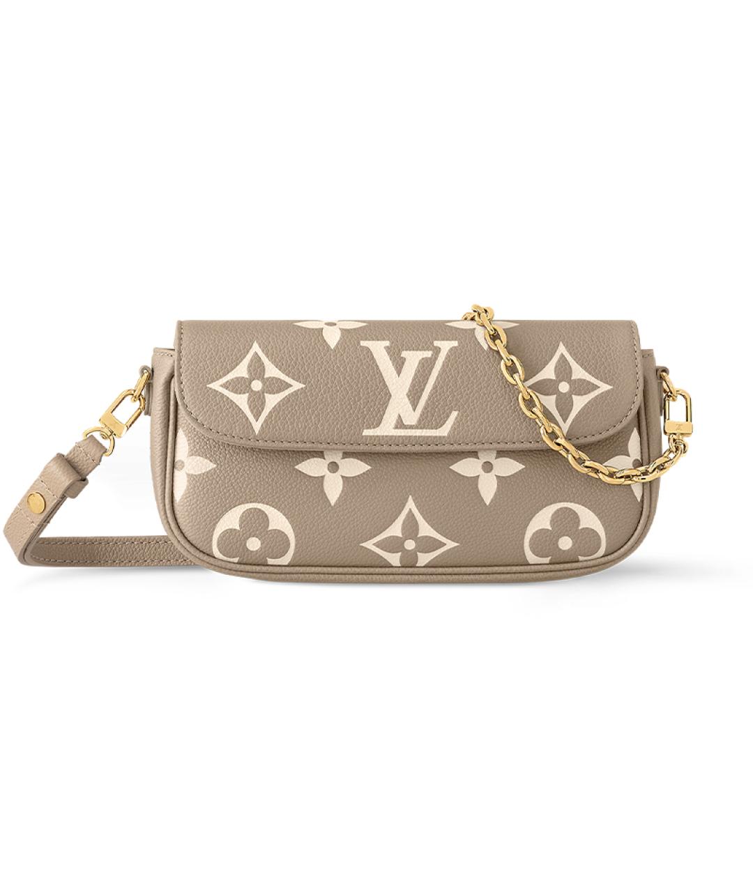 LOUIS VUITTON Бежевая кожаная сумка через плечо, фото 1