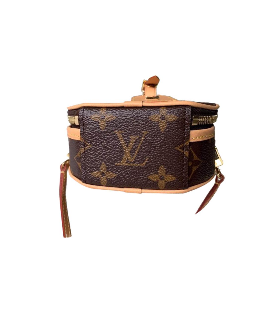 LOUIS VUITTON Коричневая кожаная сумка через плечо, фото 4