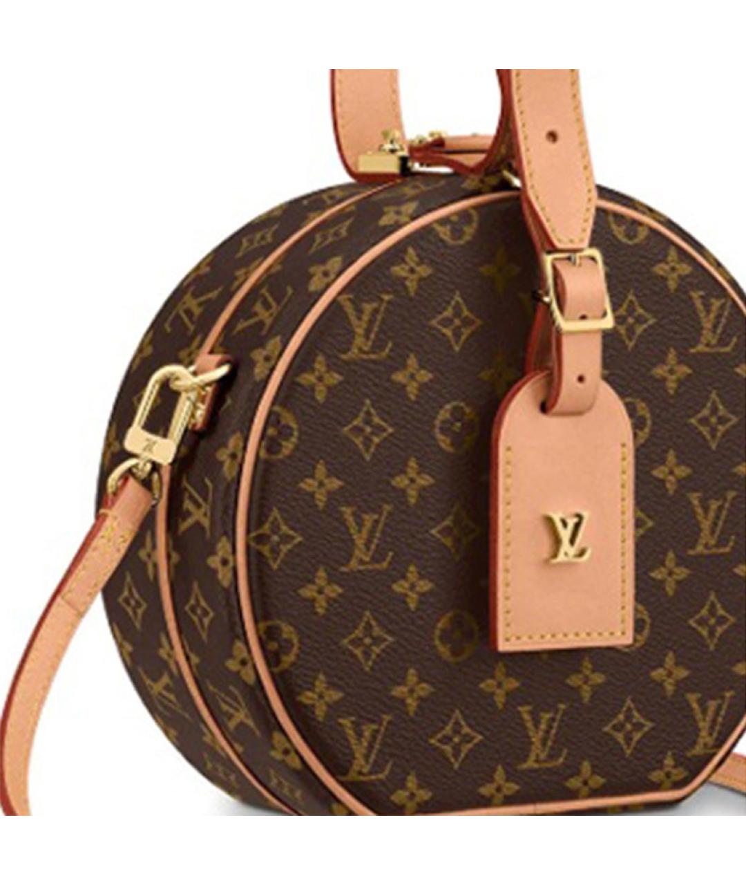 LOUIS VUITTON Коричневая кожаная сумка через плечо, фото 5