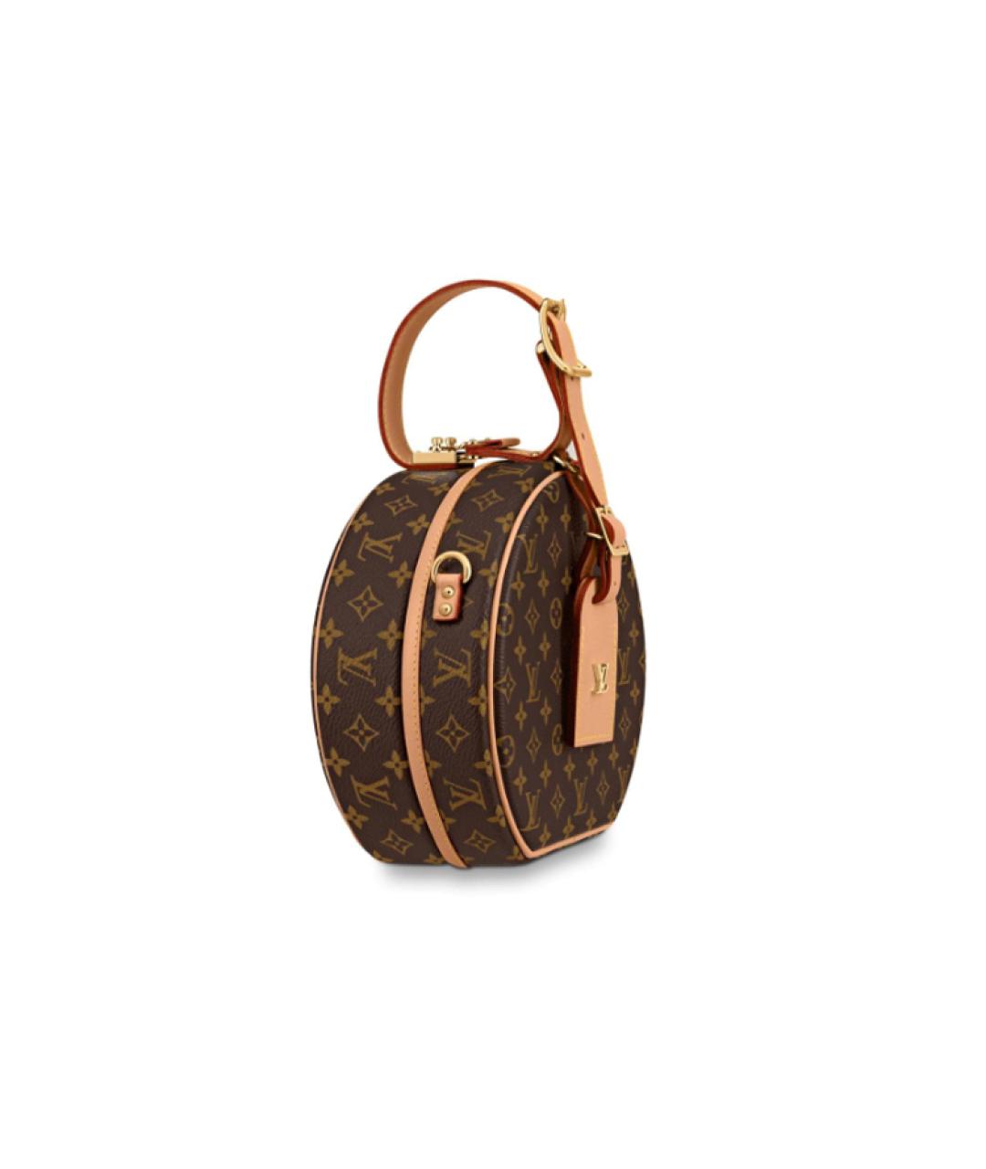 LOUIS VUITTON Коричневая кожаная сумка через плечо, фото 3