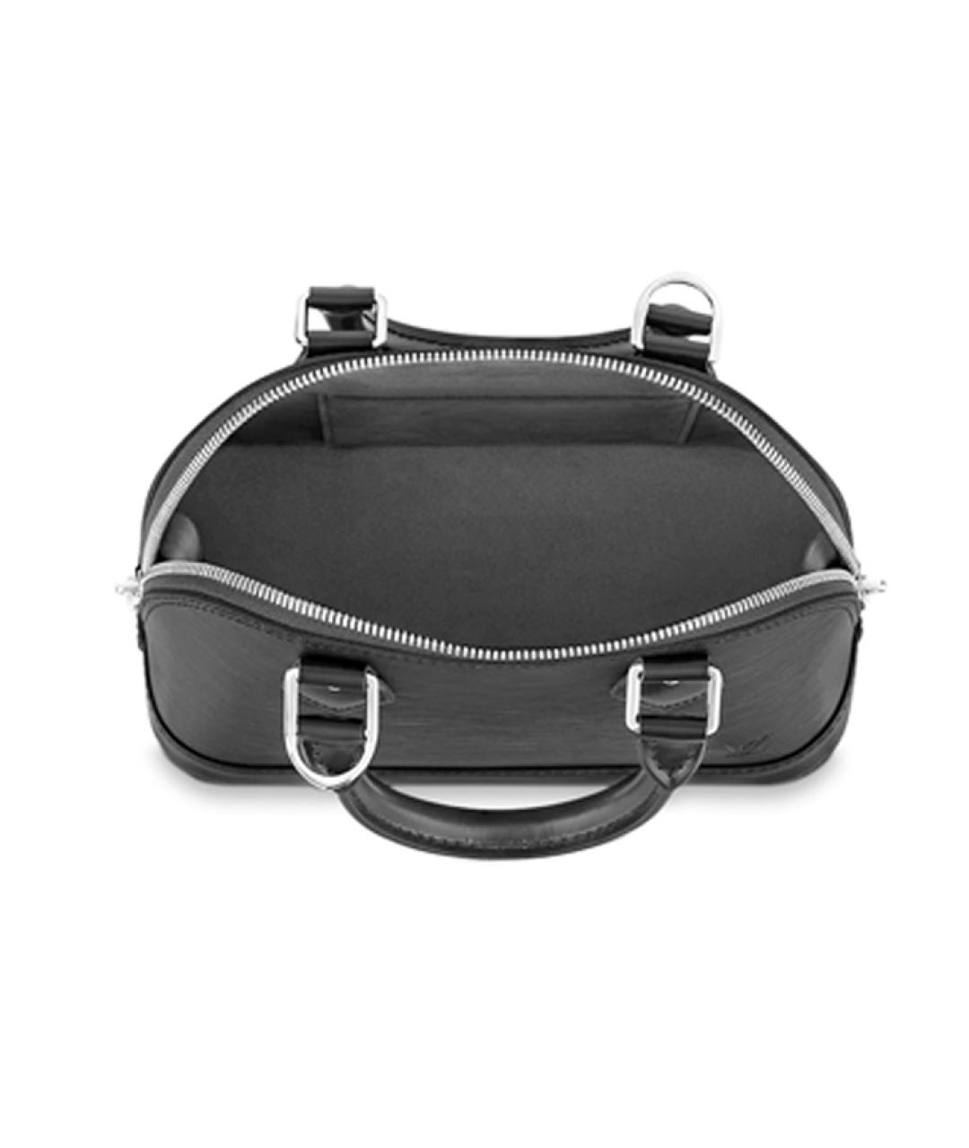 LOUIS VUITTON Черная кожаная сумка через плечо, фото 4