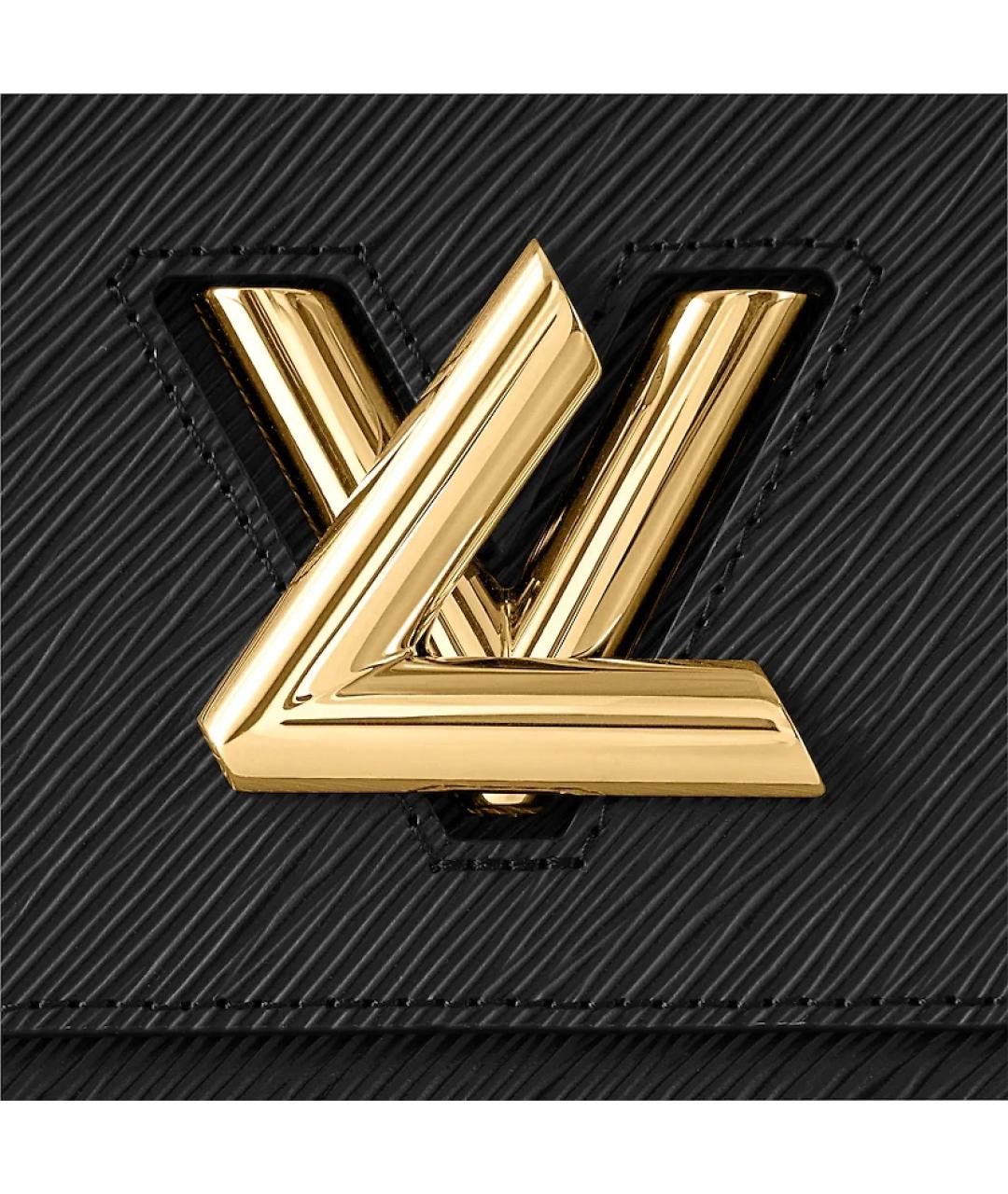 LOUIS VUITTON Черная кожаная сумка через плечо, фото 7