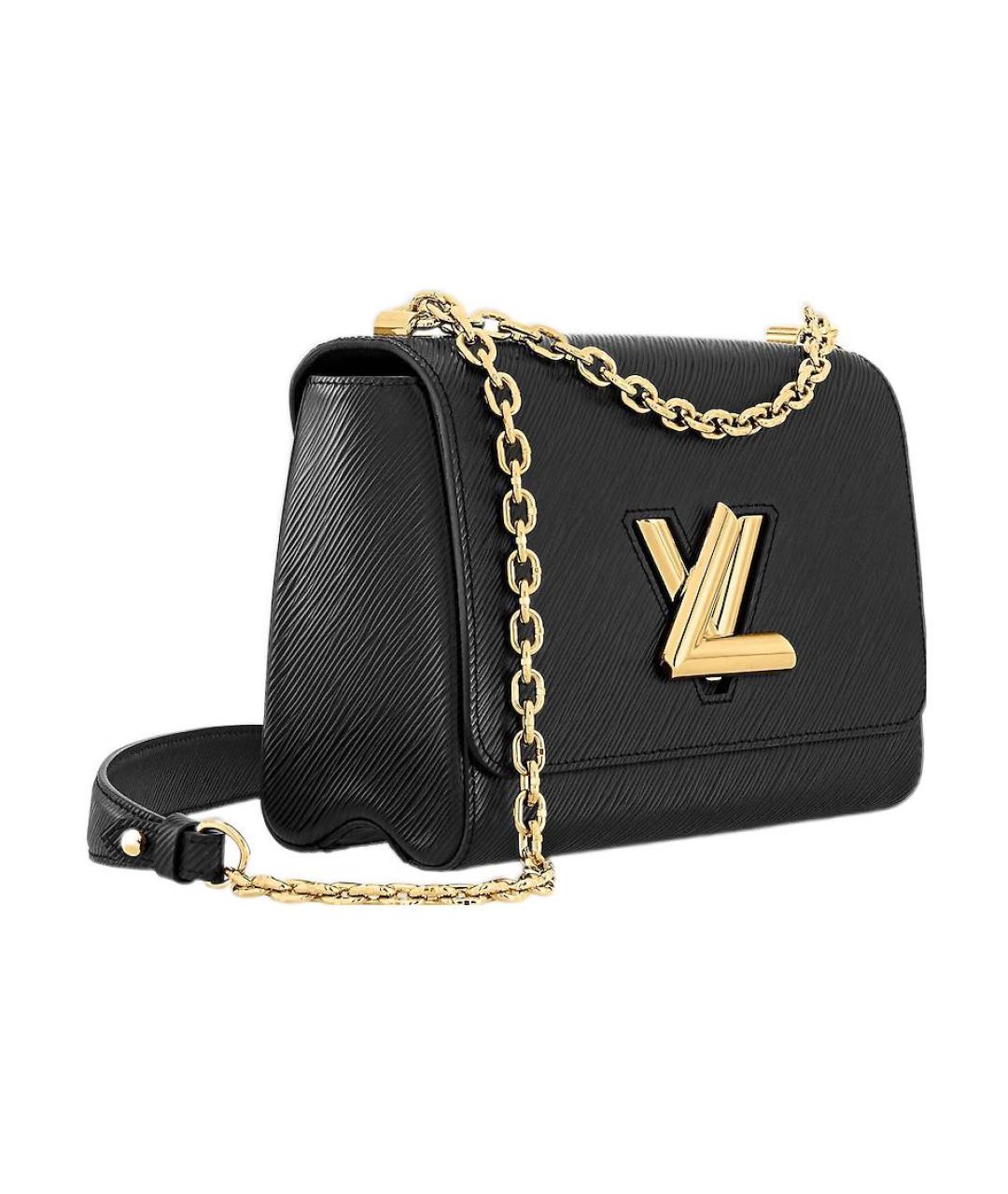 LOUIS VUITTON Черная кожаная сумка через плечо, фото 2