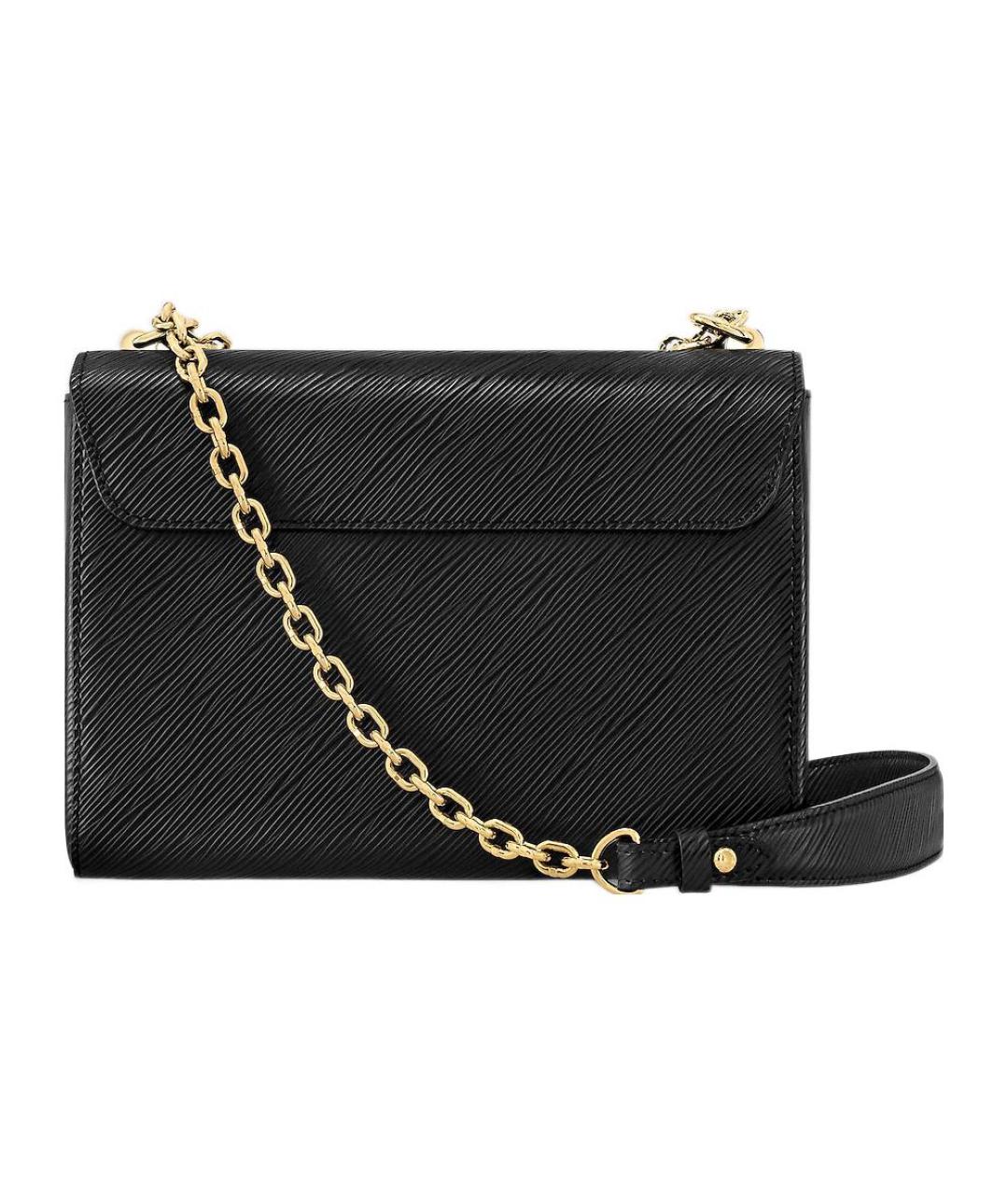 LOUIS VUITTON Черная кожаная сумка через плечо, фото 3