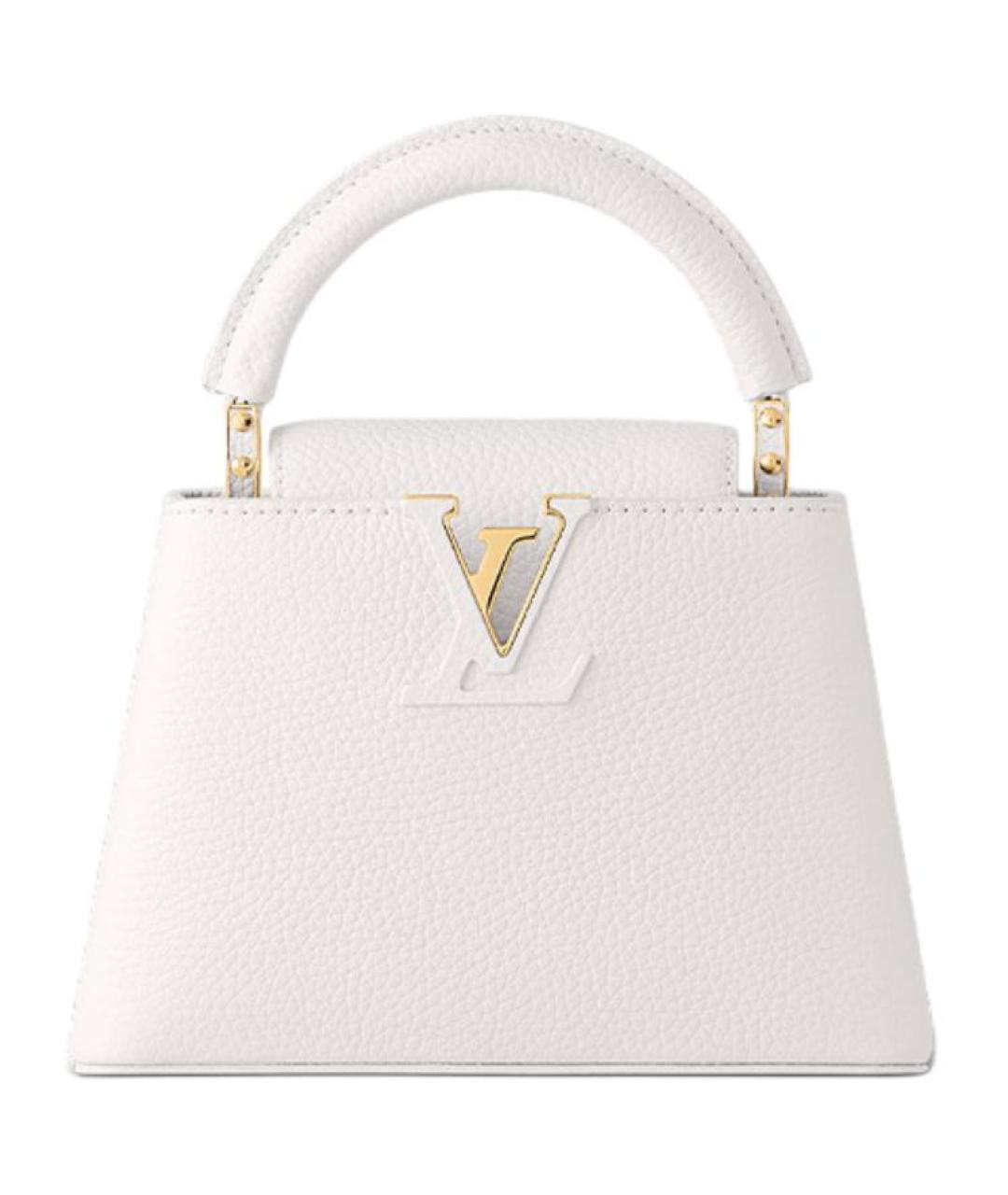 LOUIS VUITTON Белая кожаная сумка через плечо, фото 1