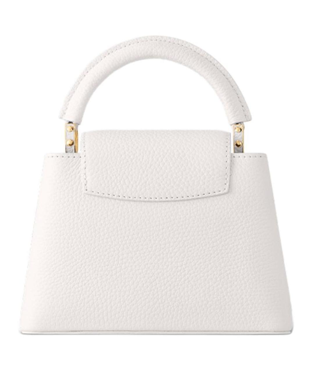 LOUIS VUITTON Белая кожаная сумка через плечо, фото 3