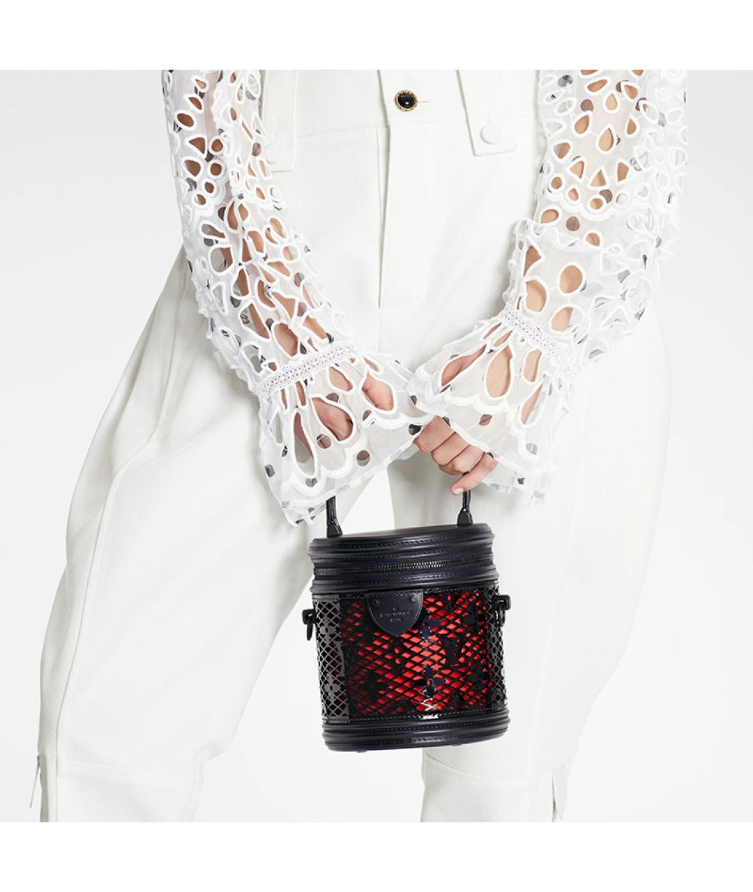 LOUIS VUITTON Черная кожаная сумка через плечо, фото 6