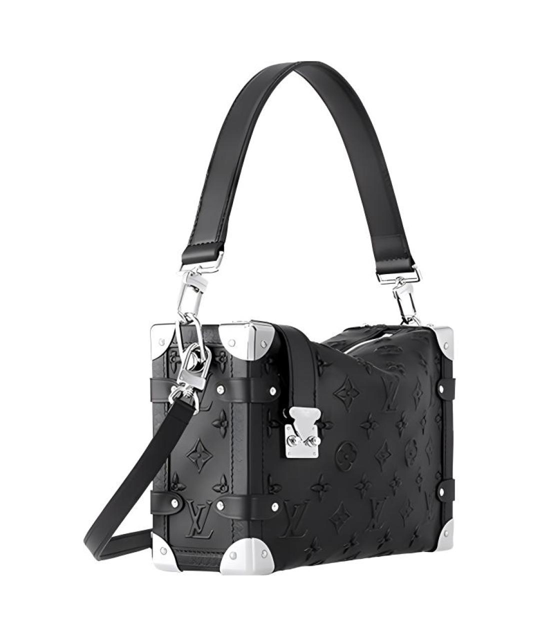 LOUIS VUITTON Черная кожаная сумка через плечо, фото 2
