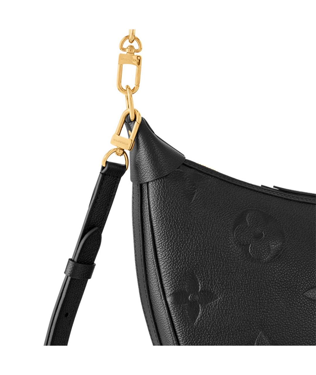 LOUIS VUITTON Черная кожаная сумка через плечо, фото 6