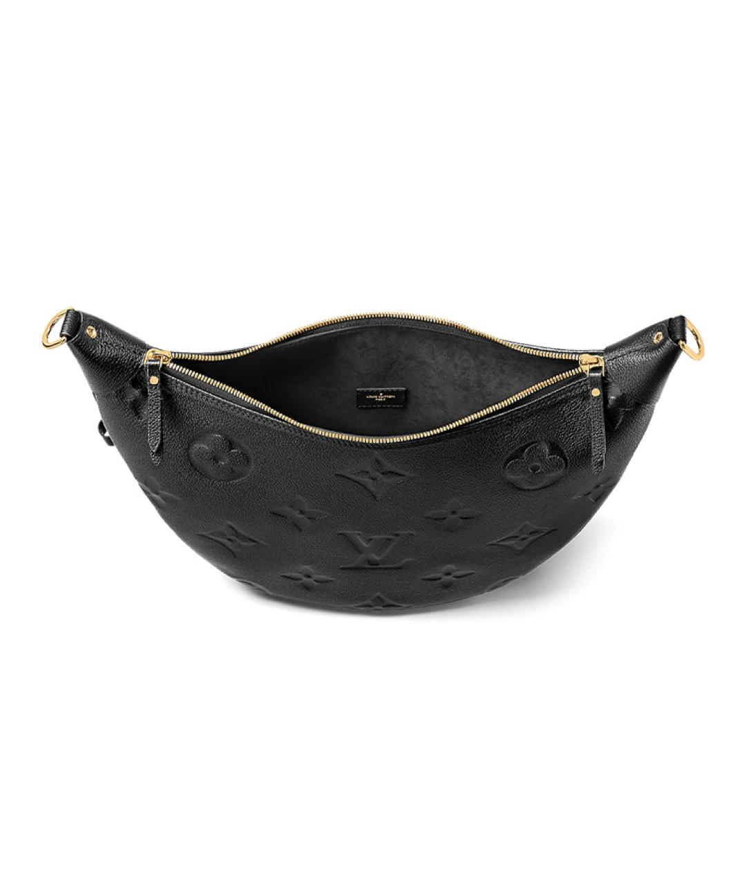 LOUIS VUITTON Черная кожаная сумка через плечо, фото 4