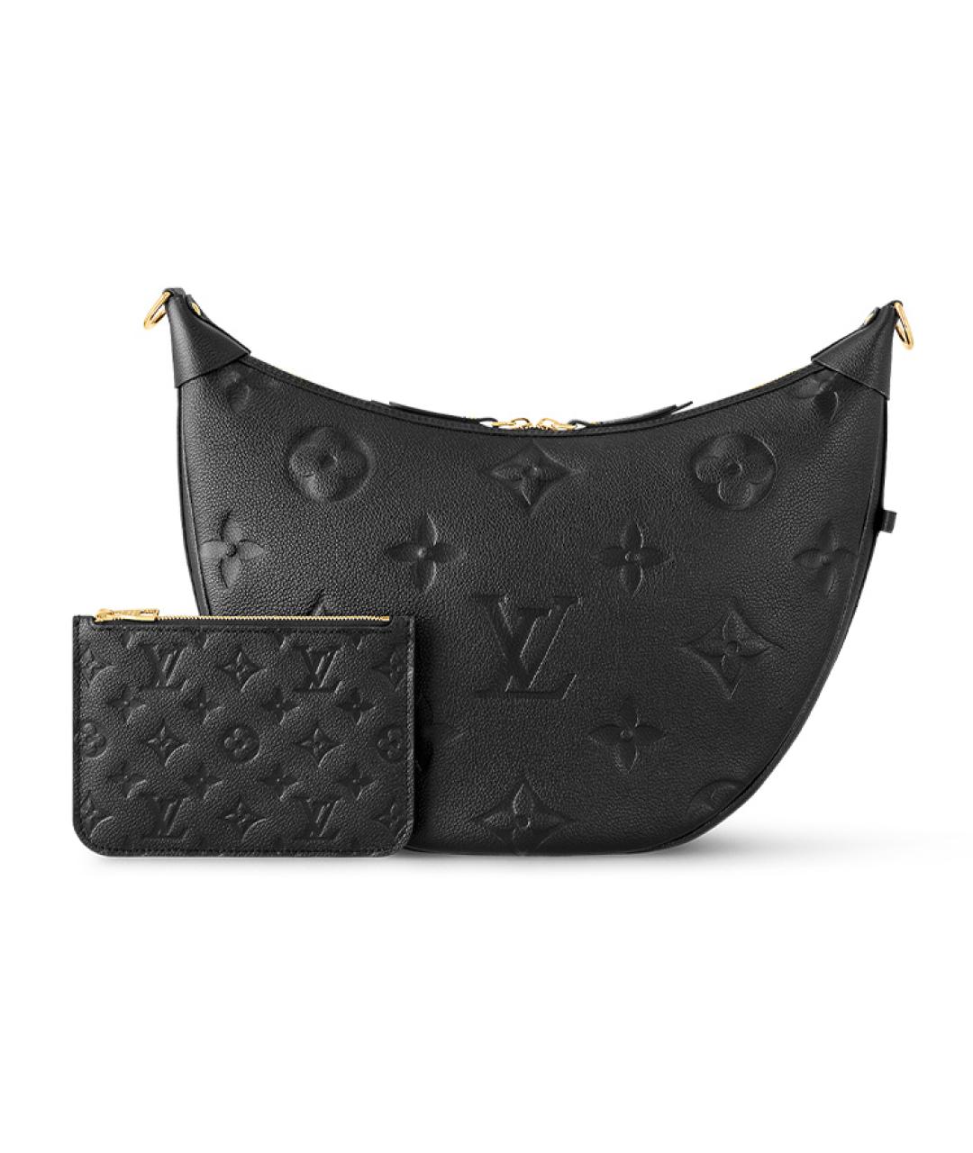 LOUIS VUITTON Черная кожаная сумка через плечо, фото 2
