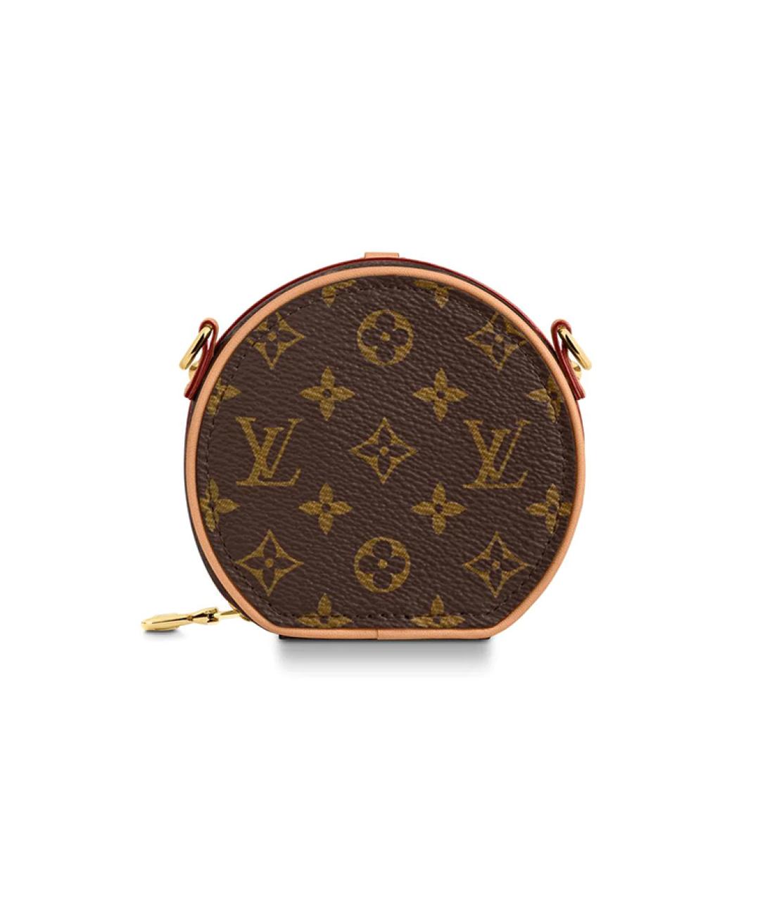 LOUIS VUITTON Коричневая кожаная сумка через плечо, фото 4