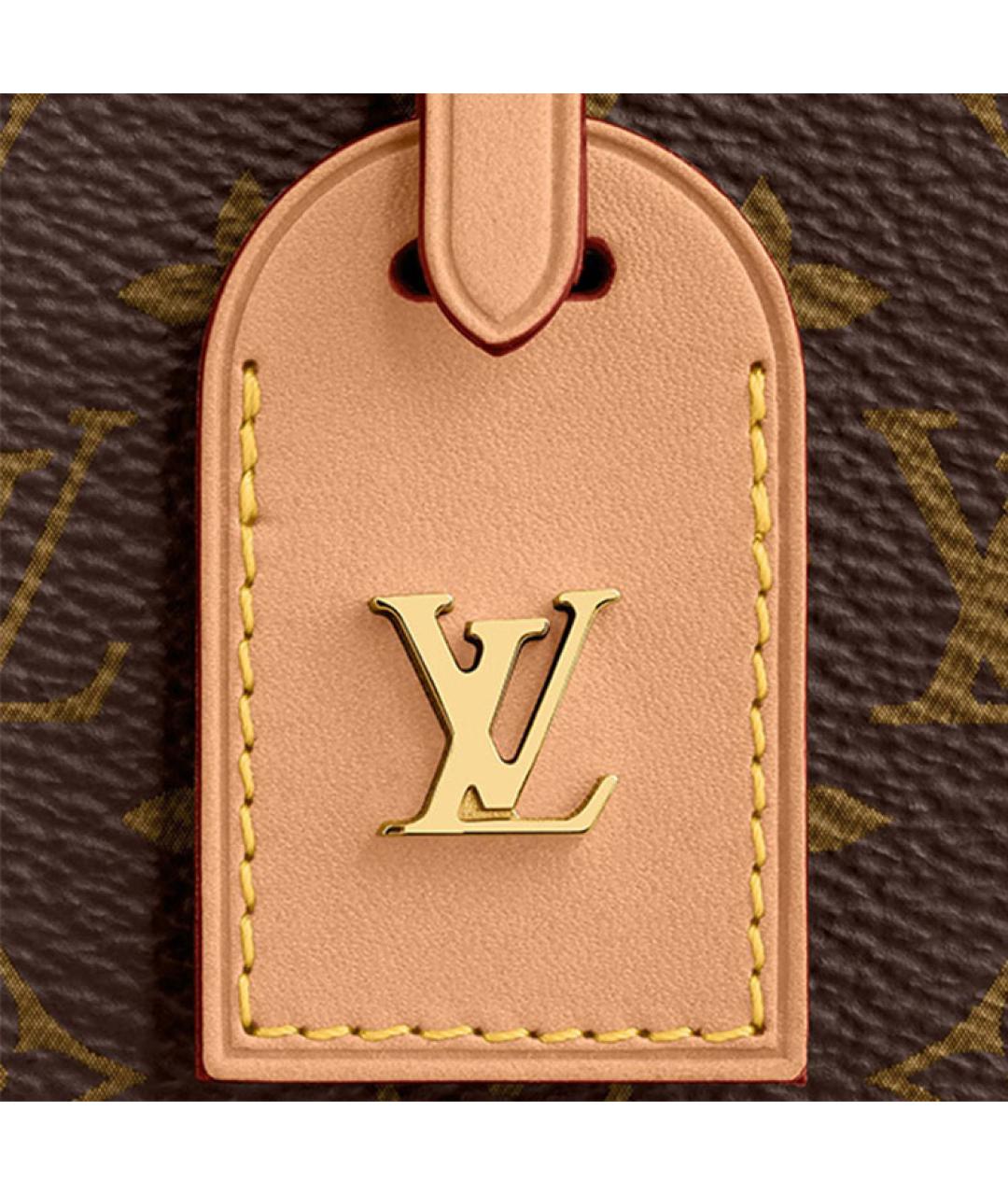 LOUIS VUITTON Коричневая кожаная сумка через плечо, фото 6