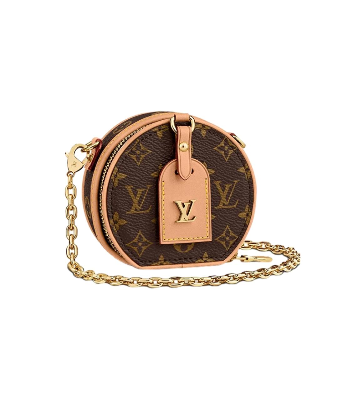 LOUIS VUITTON Коричневая кожаная сумка через плечо, фото 1