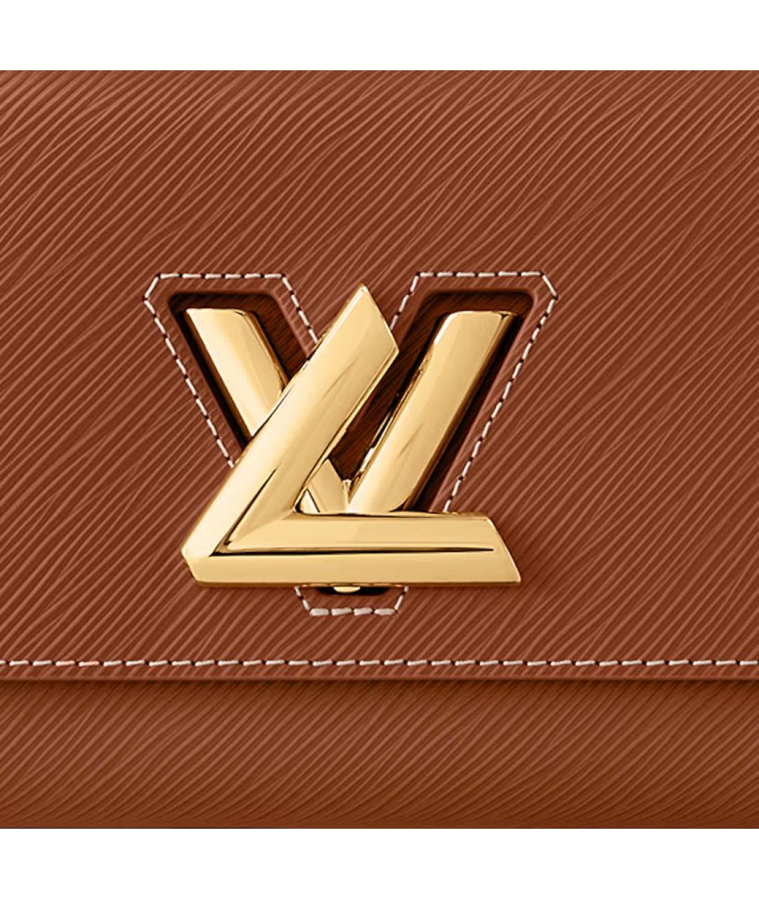 LOUIS VUITTON Коричневая кожаная сумка через плечо, фото 4