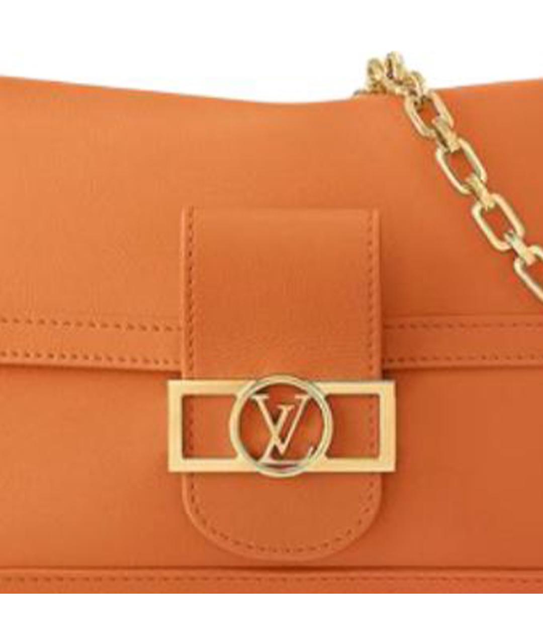 LOUIS VUITTON Оранжевая кожаная сумка через плечо, фото 5