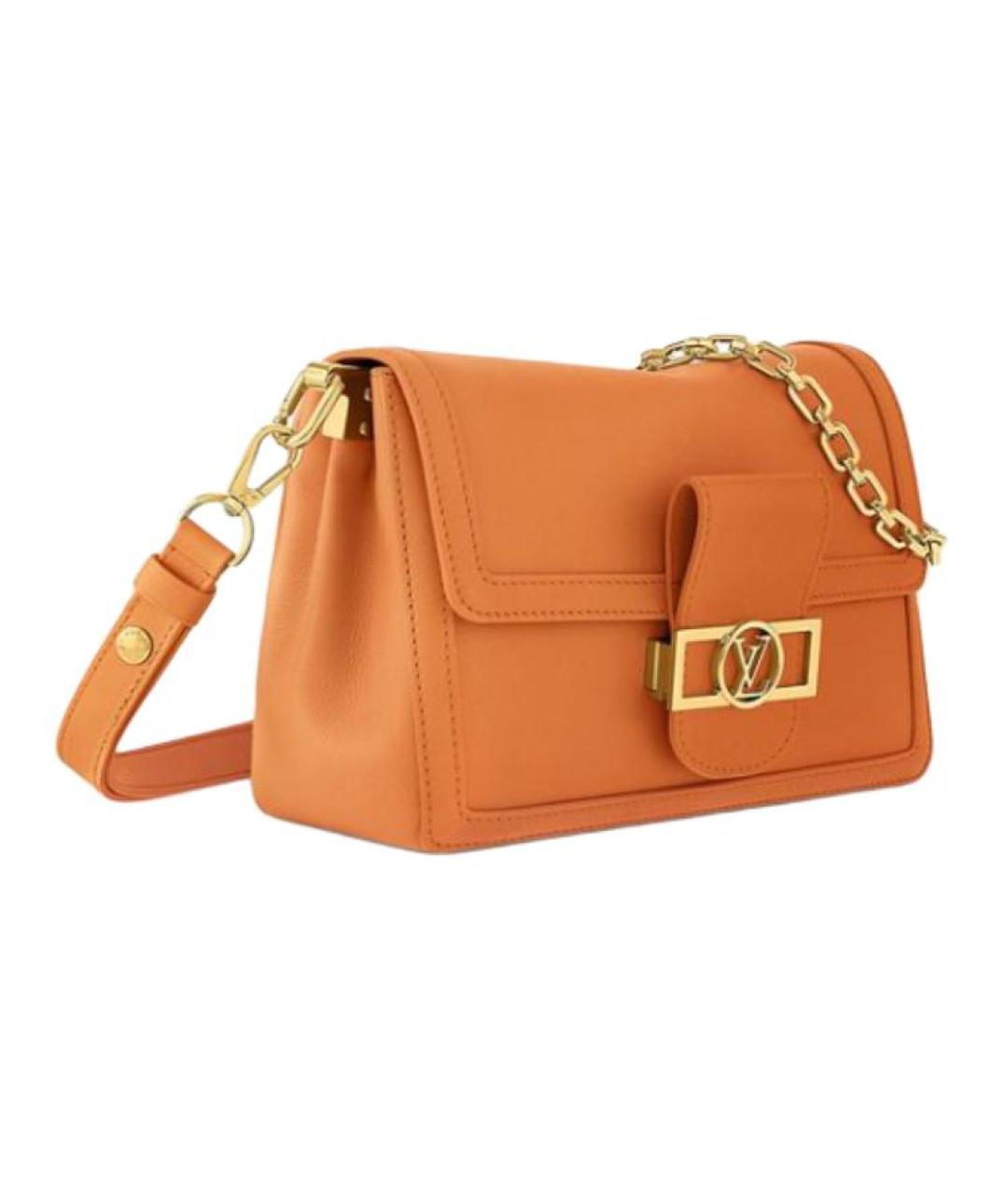 LOUIS VUITTON Оранжевая кожаная сумка через плечо, фото 2
