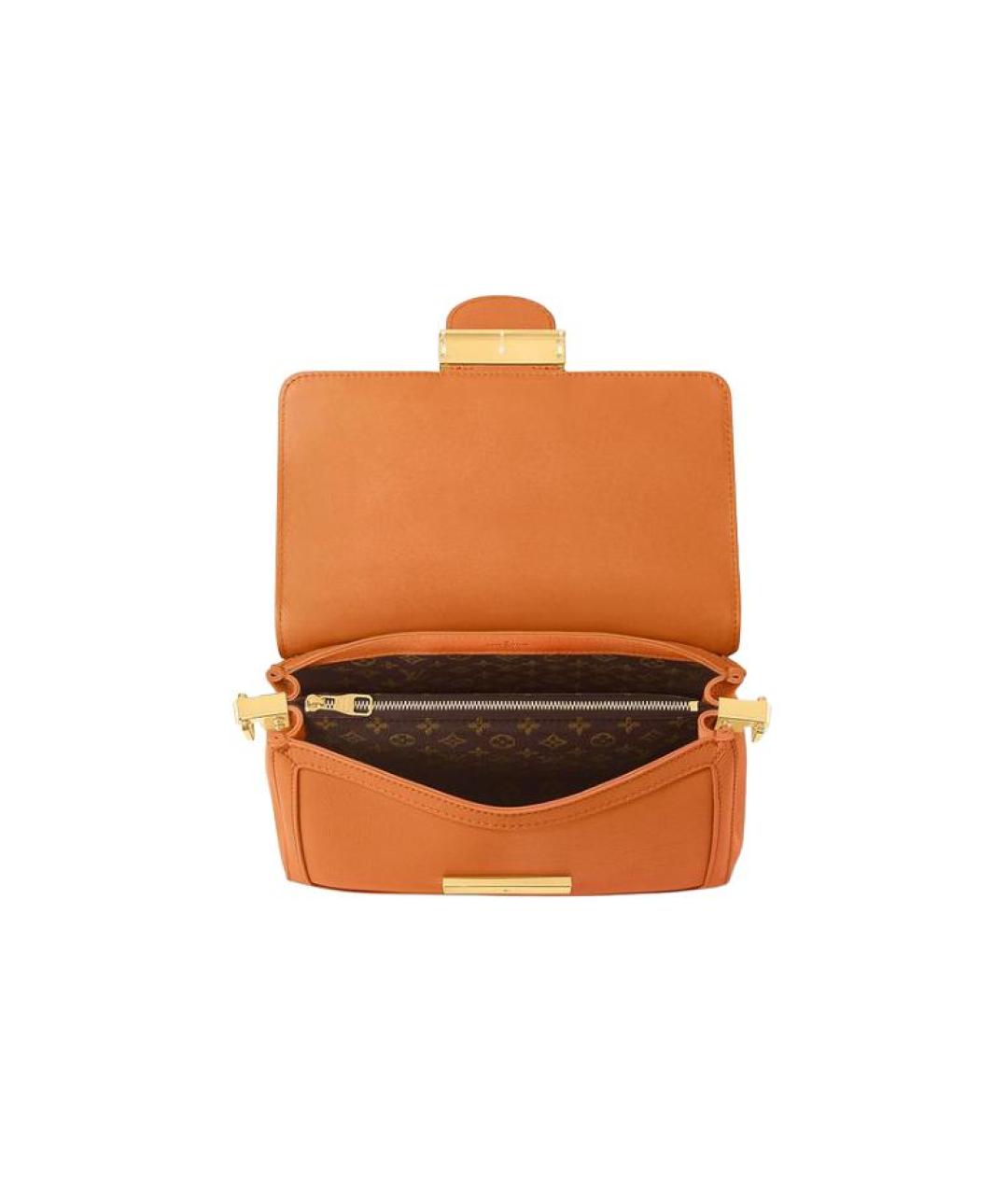 LOUIS VUITTON Оранжевая кожаная сумка через плечо, фото 4