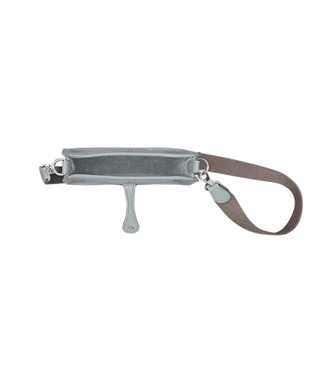 HERMES Серая кожаная сумка через плечо, фото 4