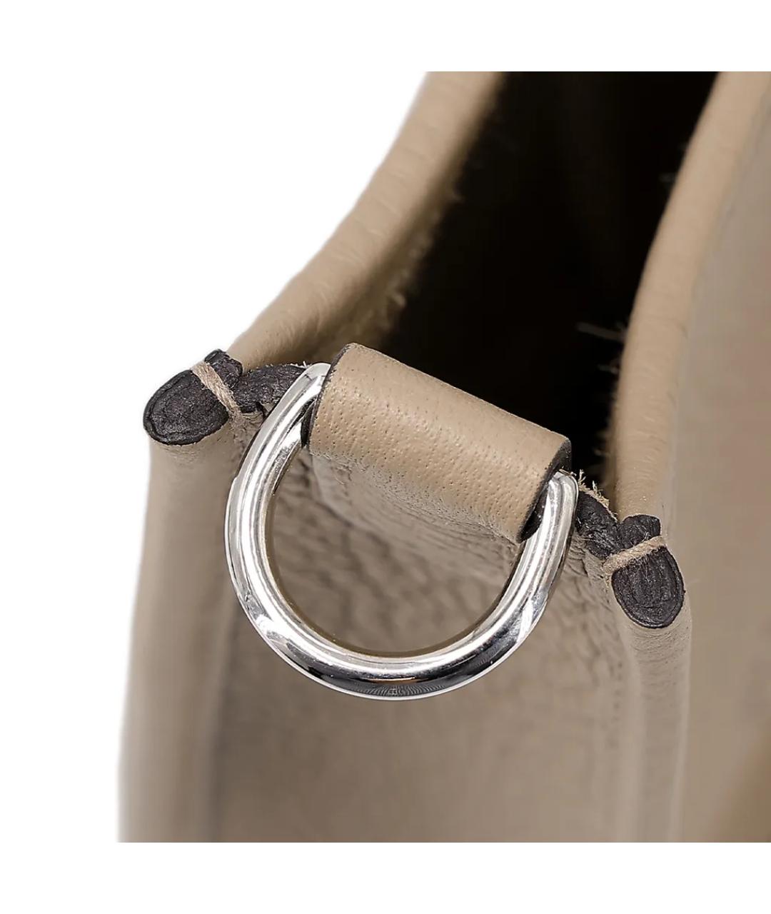 HERMES Коричневая кожаная сумка через плечо, фото 8