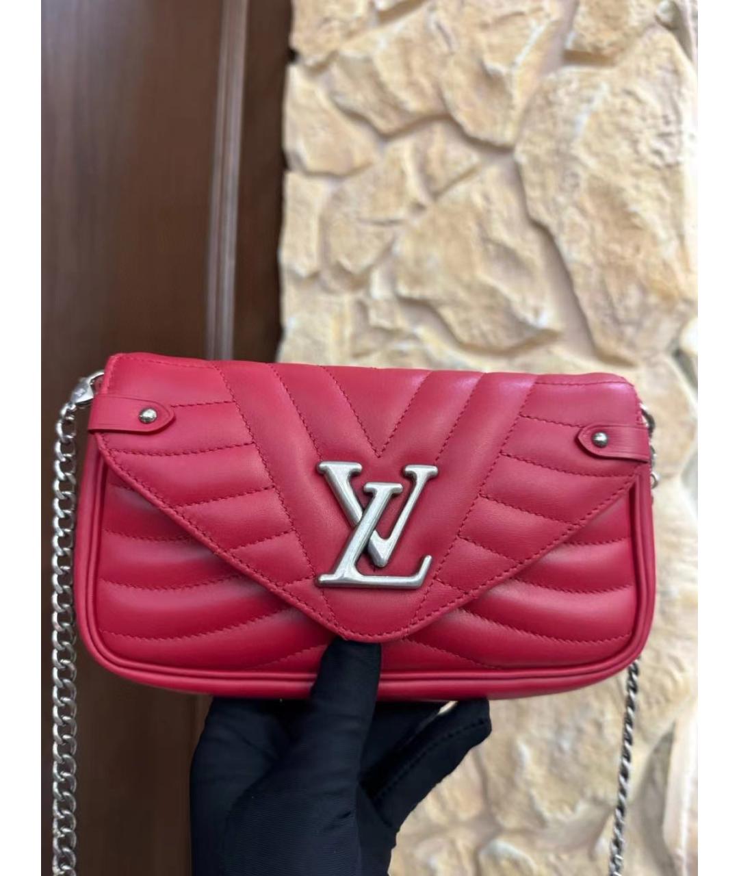 LOUIS VUITTON Красная кожаная сумка через плечо, фото 10