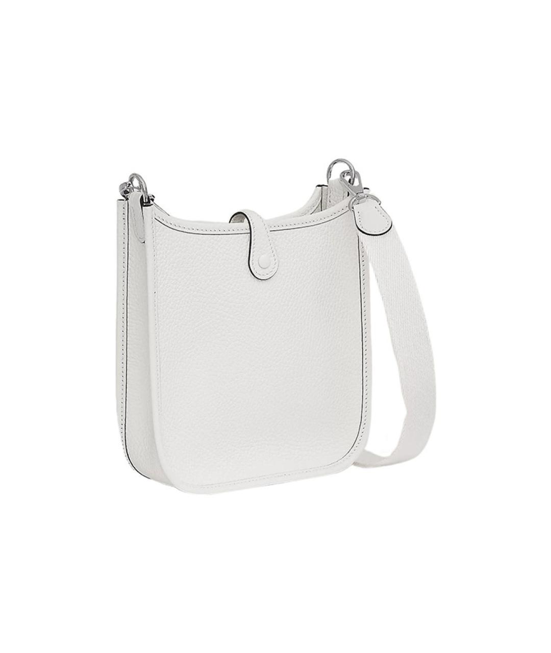 HERMES Белая кожаная сумка через плечо, фото 3