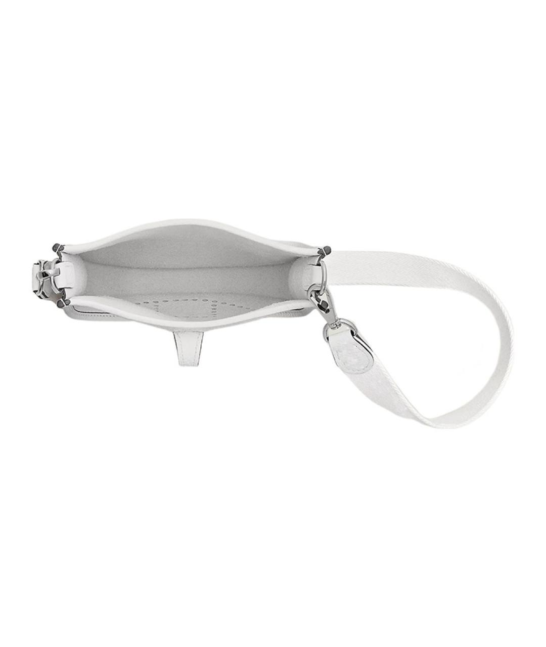 HERMES Белая кожаная сумка через плечо, фото 4