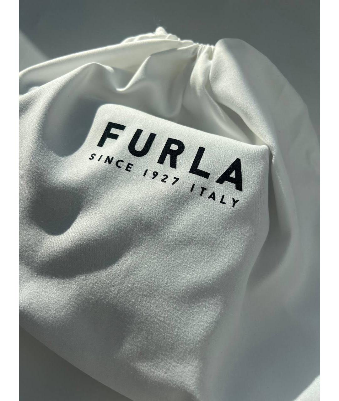 FURLA Черная кожаная сумка через плечо, фото 8