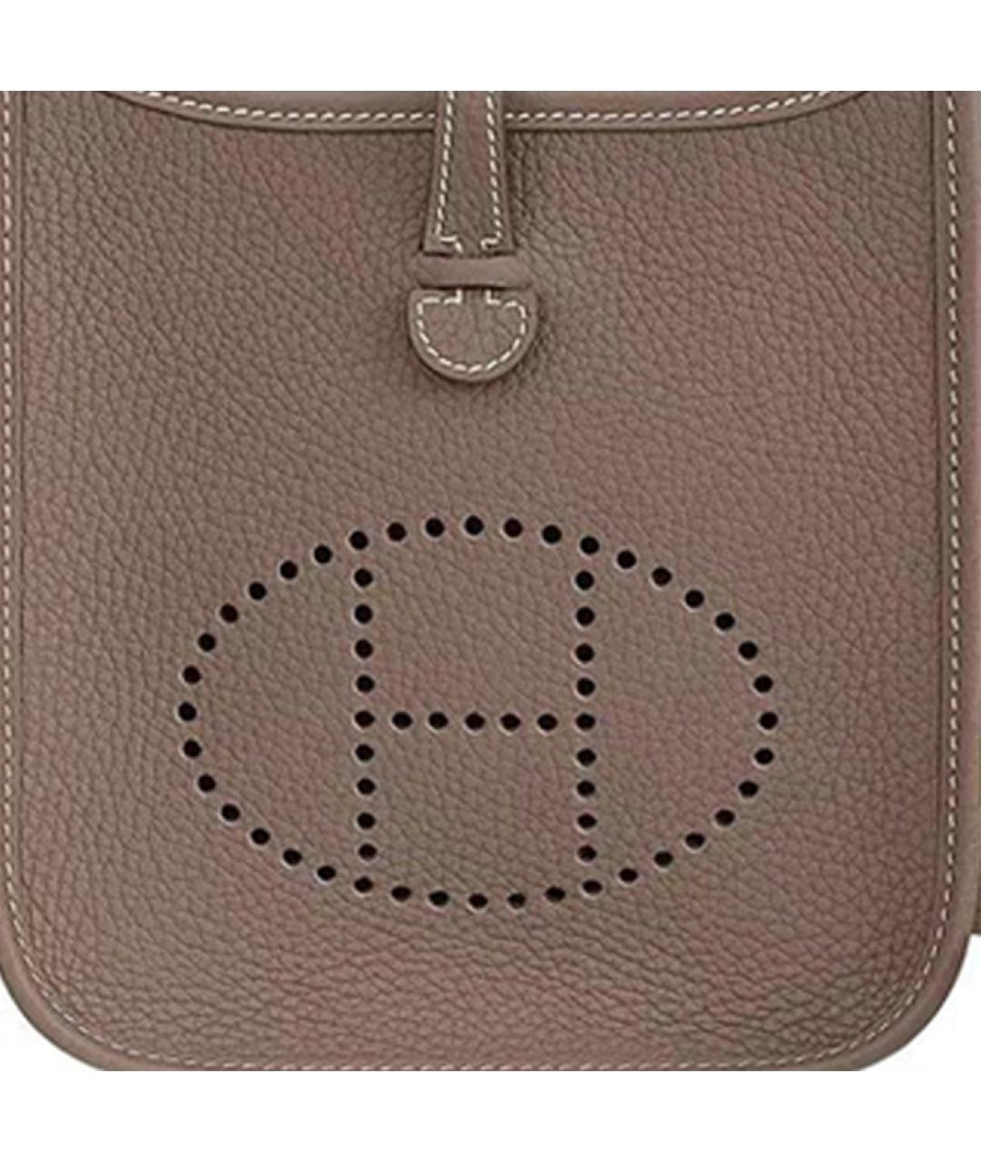 HERMES Коричневая кожаная сумка через плечо, фото 4