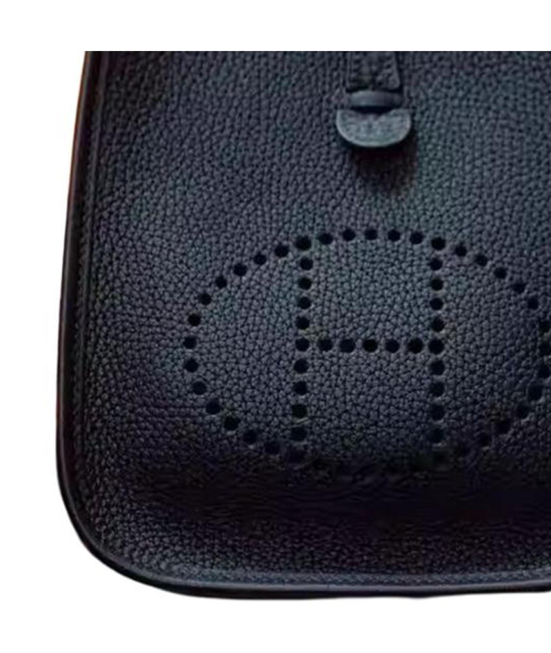 HERMES Черная кожаная сумка через плечо, фото 2